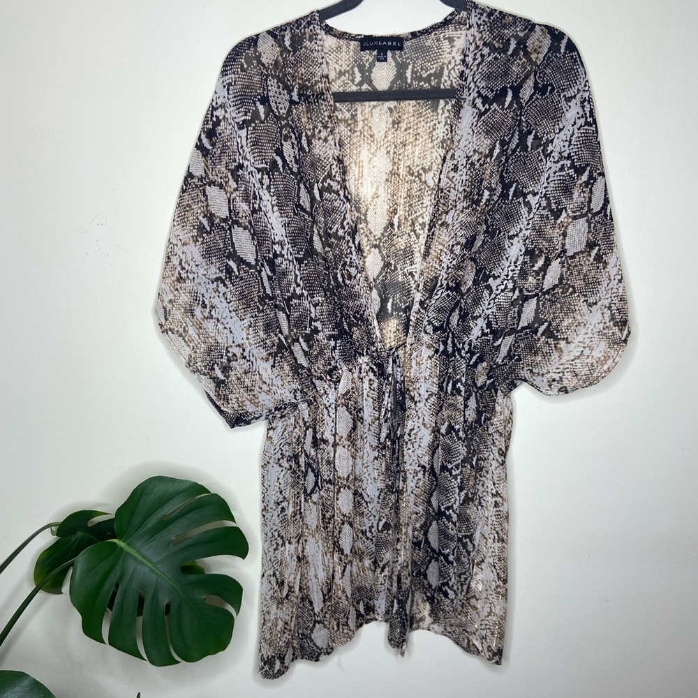 Jluxlabel Snakeskin Riviera Cover Up Size Small